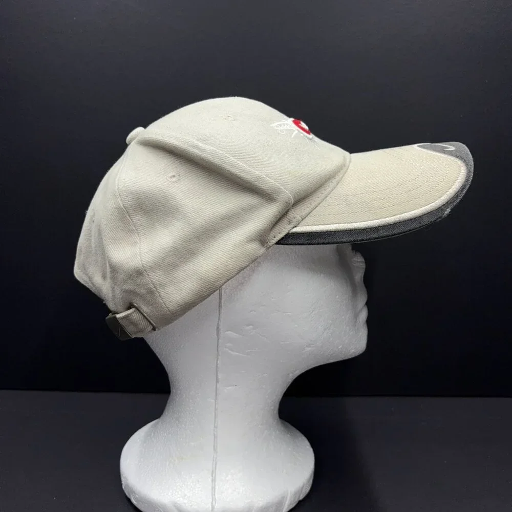 Vintage 2005 Nike ACG Cap Hat Beige Red Swoosh Logo Made In Korea Y2K - Picture 2 of 10